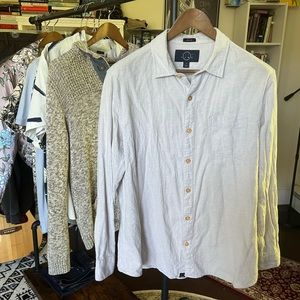 Brushed Cotton Linen Resort Shirt, Gray